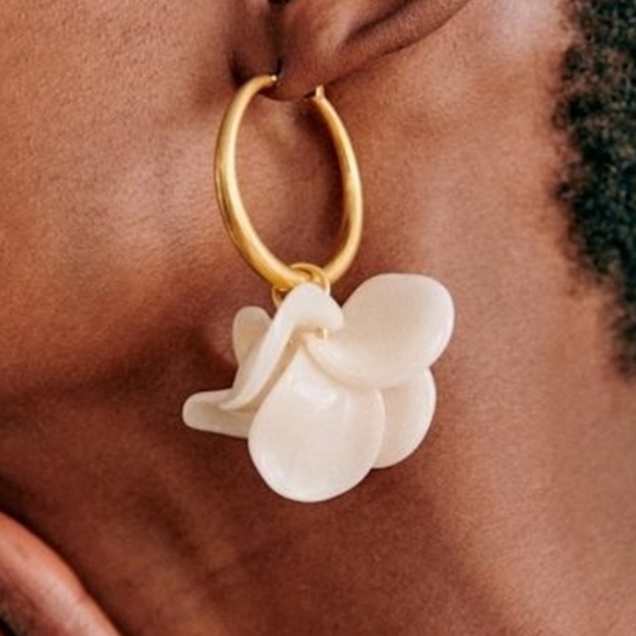 Sezane Jewelry - Sezane Flora Hoop Earrings, Statement, Paris Sophistication, VGUC, Garden Party